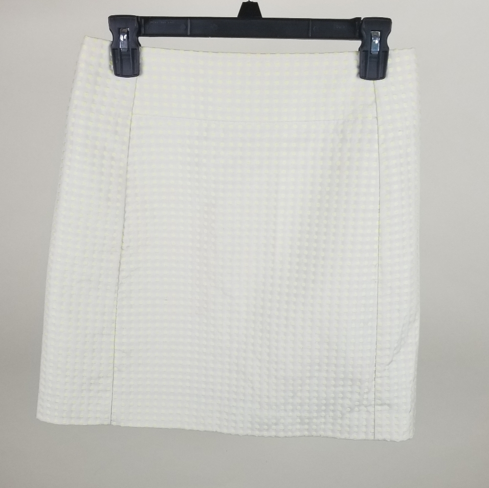 LOFT Polka Dot Yellow & Cream Skirt